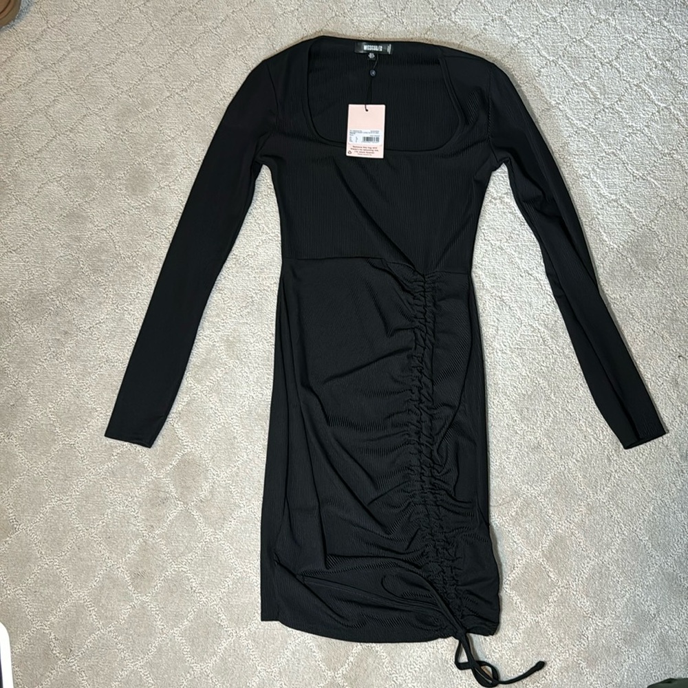 BLACK LONG SLEEVE MISGUIDED DRESS